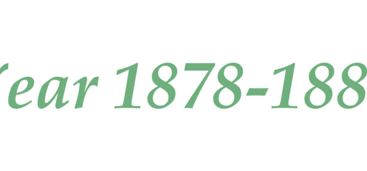 二つの教会の歩み①1878～1888年